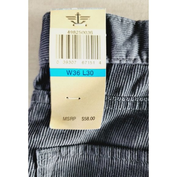 Dockers Durable Construction 5 Pocket Straight Fit 36x27.5” Gray Corduroy Pants - Picture 10 of 16